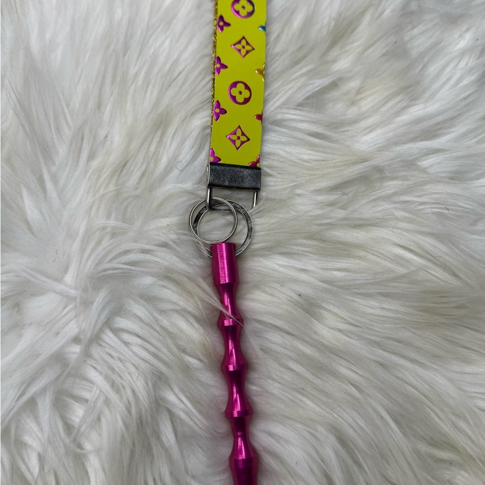 Louis Vuitton Yellow and Pink Keychain